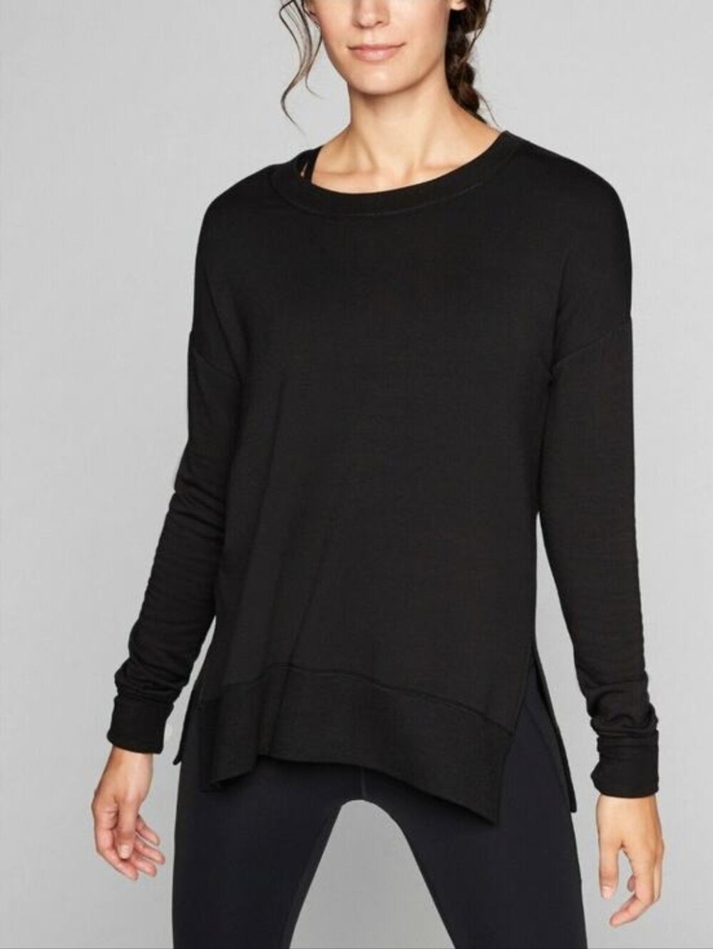 ❤️ ATHLETA COASTER LUXE SWEATSHIRT, BLACK, SMALL.